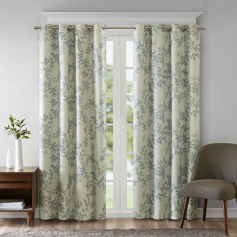 SunSmart Blackout 1-Panel April Botanical Window Curtain