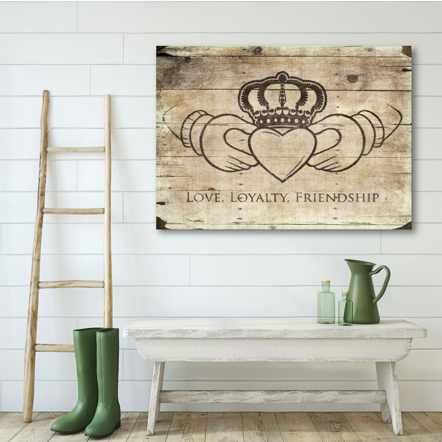 COURTSIDE MARKET Love Loyalty Friendship Canvas Wall Art