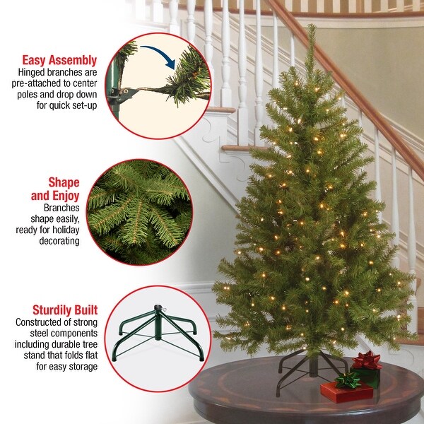 National Tree Company 4.5 ft. North Valley PreLit Spruce Christmas Tree