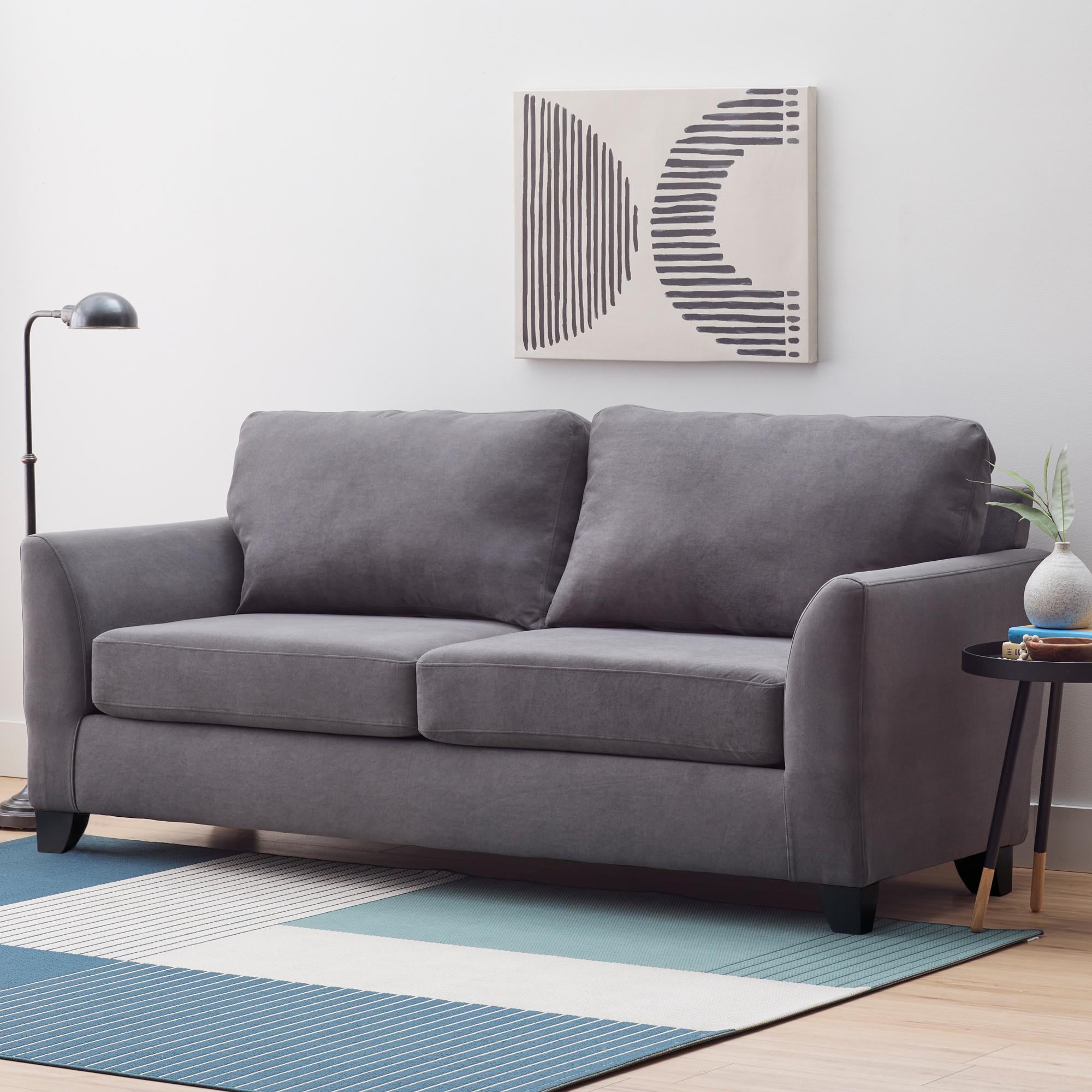 Gap Home Curved Arm Upholstered Sofa, Charcoal