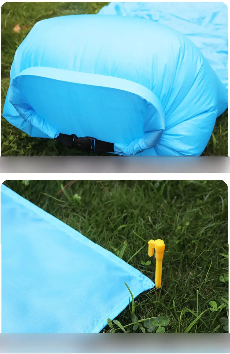 Waterproof Quick Drying Camping Air Pad Pillow Inflatable Picnic Beach Mat For Outdoor Travel Sleeping