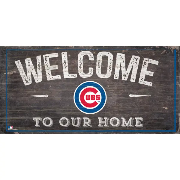 MLB Chicago Cubs Welcome Home Sign