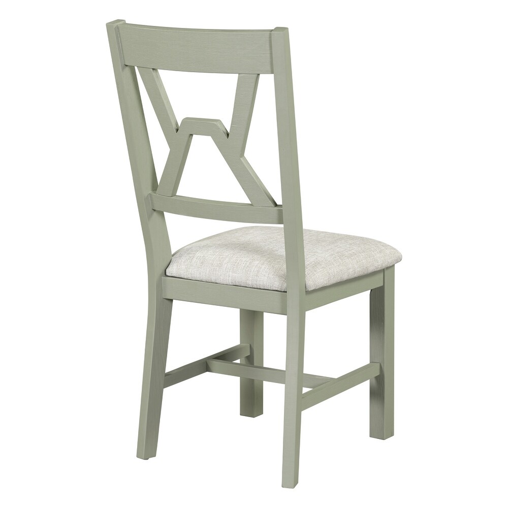 Helga Solid Wood Upholstered Dining Chairs (Set of 4)   16.3 x 18.1 x 40.1 inch