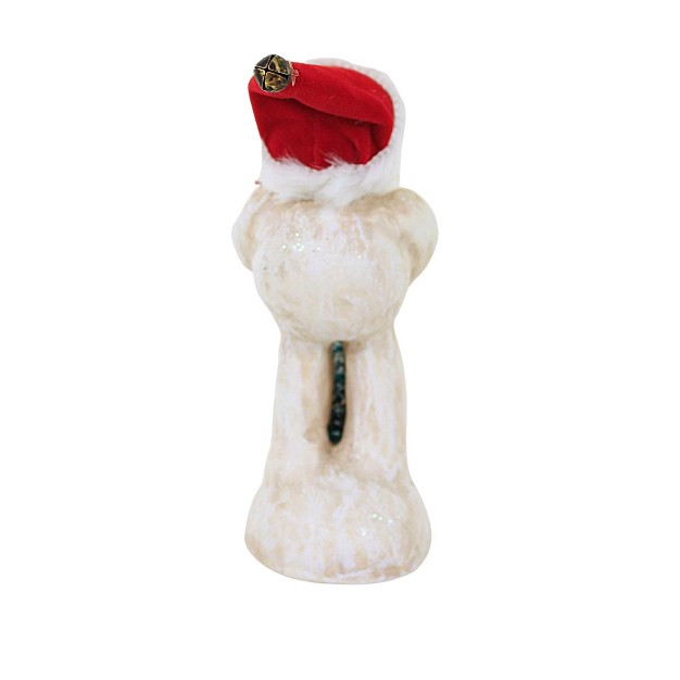 Charles Mcclenning Cj Freezer Santa One Figurine 6 5 Inches Snowman Candy Cane Christmas 24122 Polyresin Off white