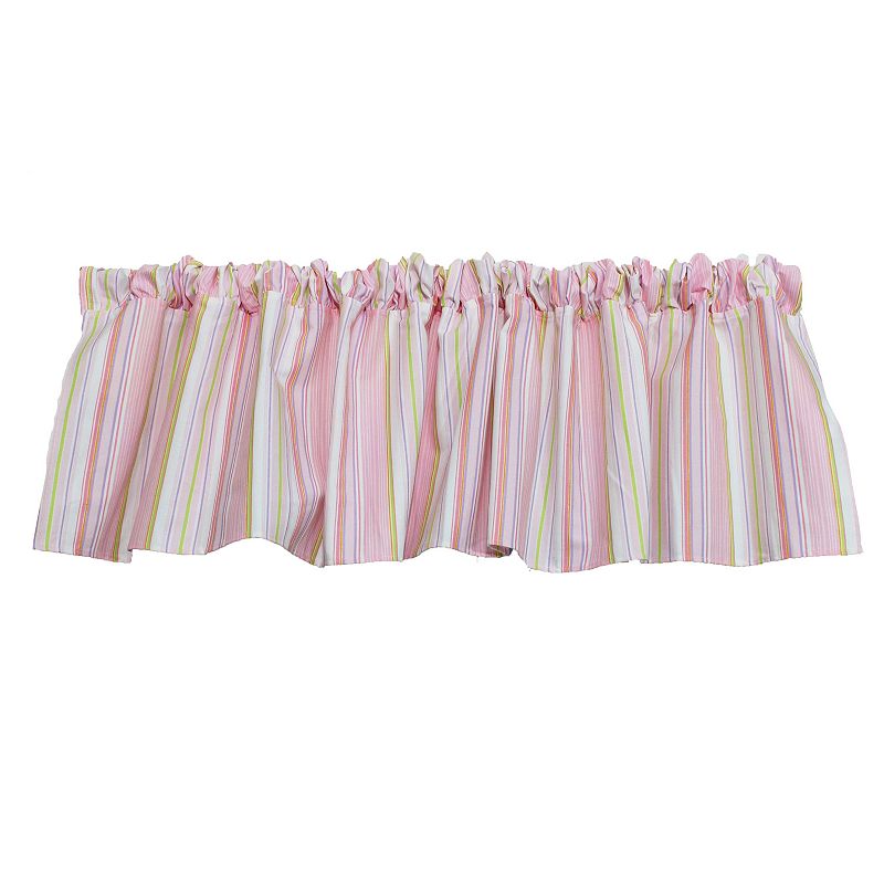 Pink Stripe Window Valance， 1 Pack