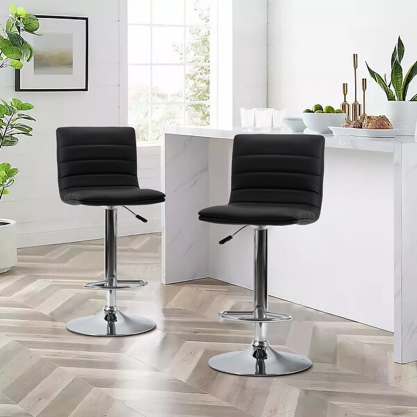 Adjustable Bar Stools with Backs Set of 2