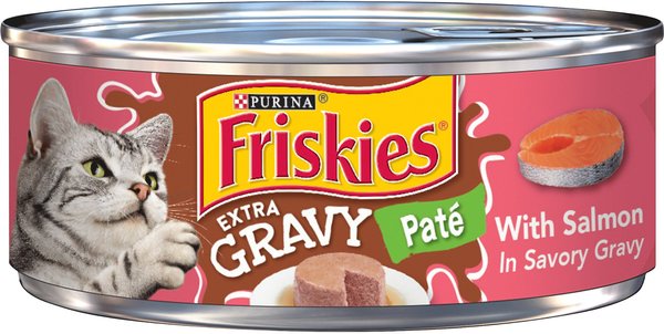 Friskies Extra Gravy Pate with Salmon in Savory Gravy Canned Cat Food