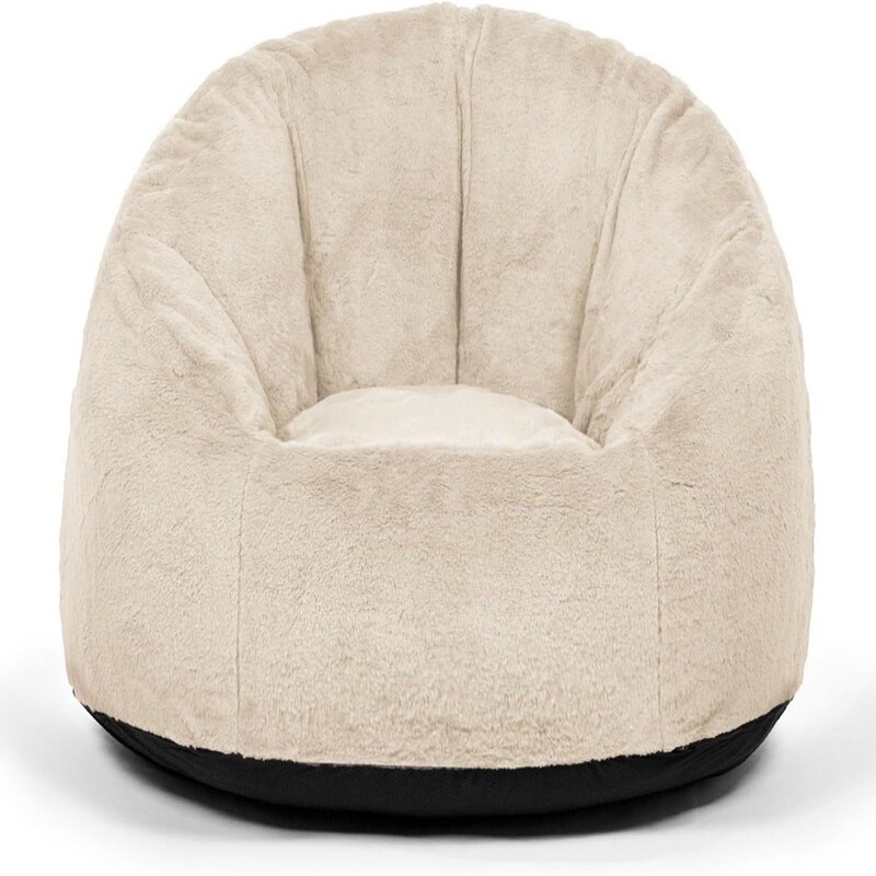 Large Bean Bag Chair 37in Soft Faux Fur