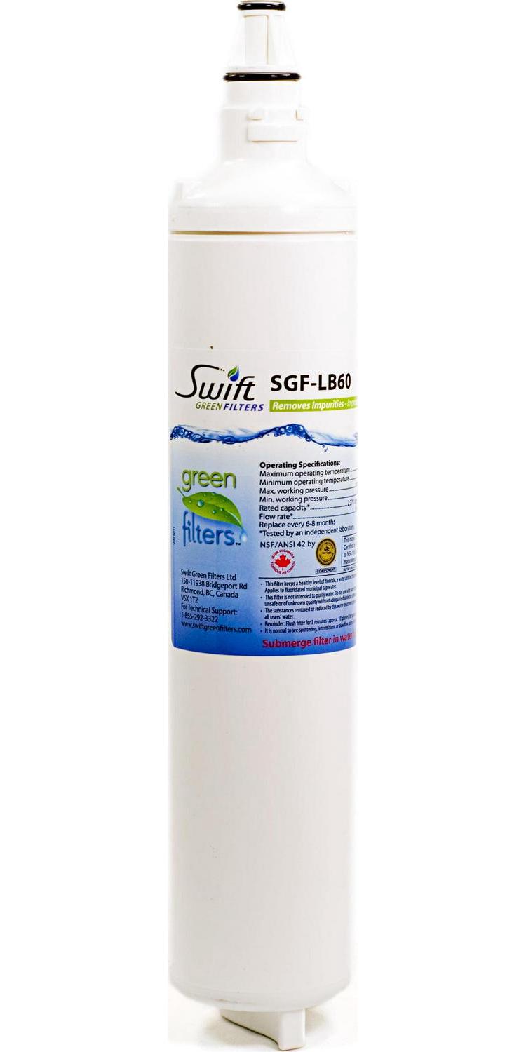 Swift Green Filters SGF-LB60 Replacement Water Filter for LG 5231JA2006B， LT 600P， 5231JA2006A， EFF-6004A， 46-9990  2 Pack