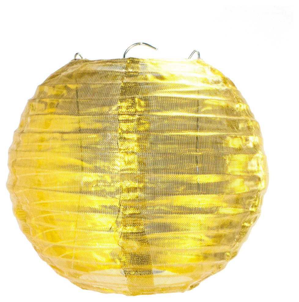 6 quotGold Lantern Sold In Packs Of 10   Asian   Outdoor Rope And String Lights   by Queens of Christmas  Houzz