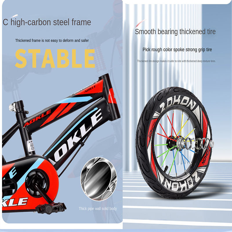 14inch new style high quality strong security folding scaling custom auxiliary 4 wheels city kids mountain bike