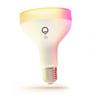 LIFX 75-Watt Equivalent BR30 Multi-Color Smart Wi-Fi LED Bulb Night Vision Works AlexaHey GoogleHomeKitSiri 1-Pack LHB30E26IRUS