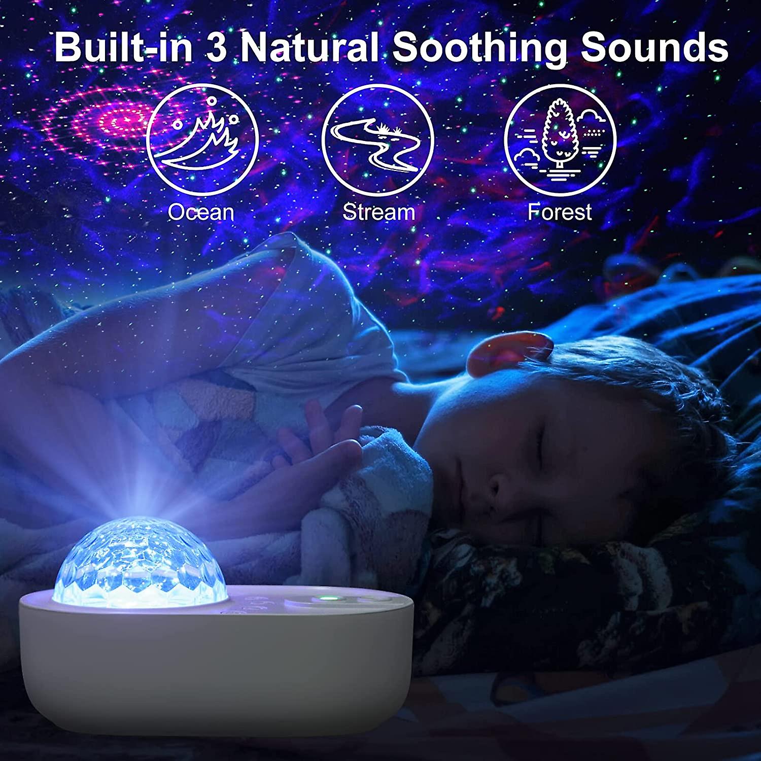 Star Projector 3 In 1 Galaxy Night Light Projector With White Noise And Bluetooth Speaker For Home Bedroom Decor， Remote Control， Christmas Birthday G