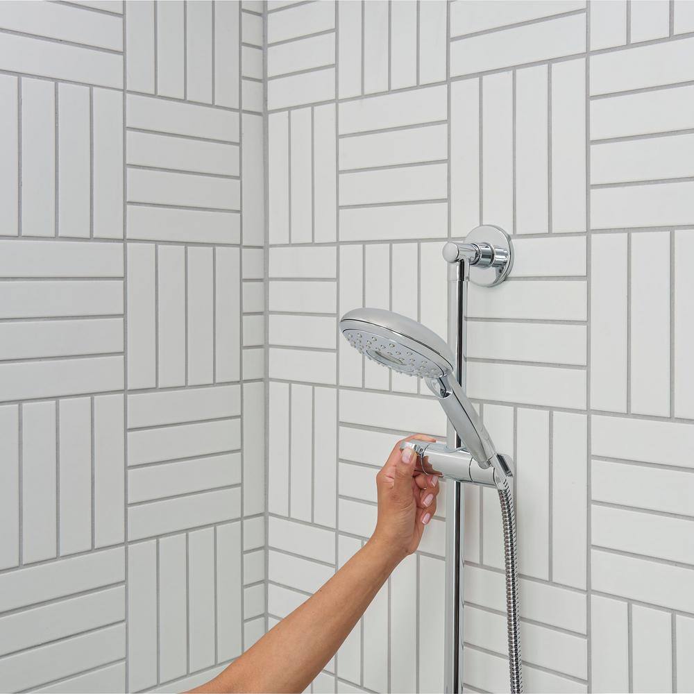 American Standard Spectra 4-Spray Round High-Pressure Hand Shower Rail System with Filter in Polished Chrome 9238759.002