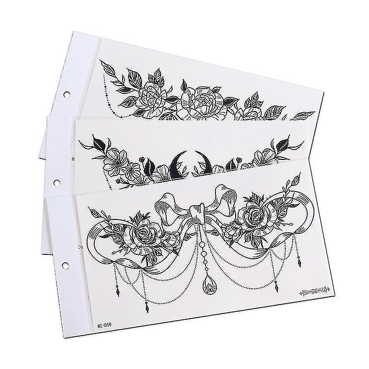 6pcs Sternum Cover Beauty Waterproof Tattoo Stickers