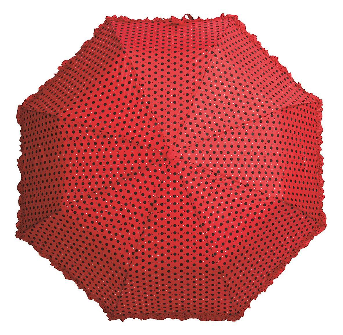 Polka Dot， Frills and Sparkles Folding Windrproof Umbrellas Various Colours (30cm)