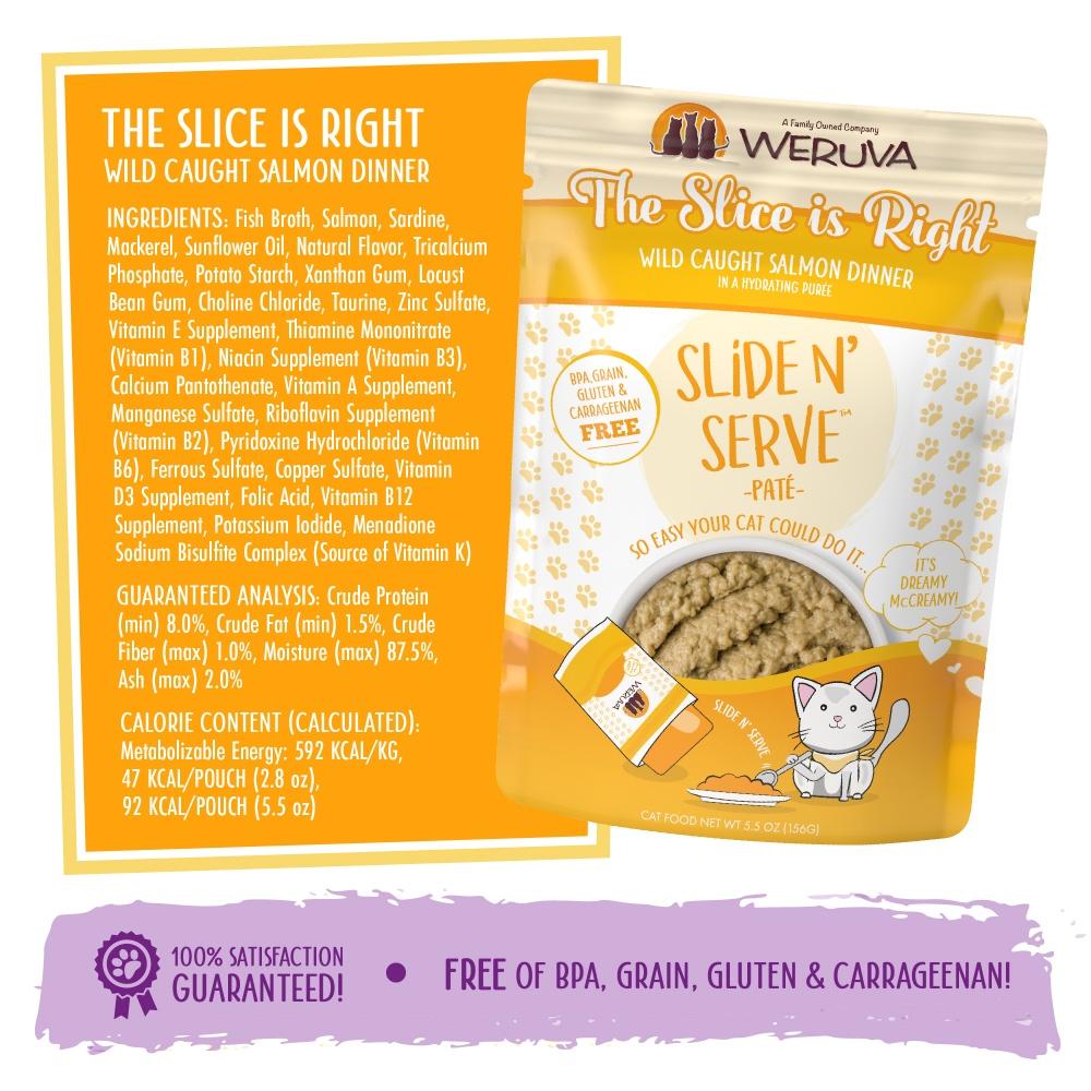 Weruva Slide N' Serve Grain Free The Slice is Right Wild Caught Salmon