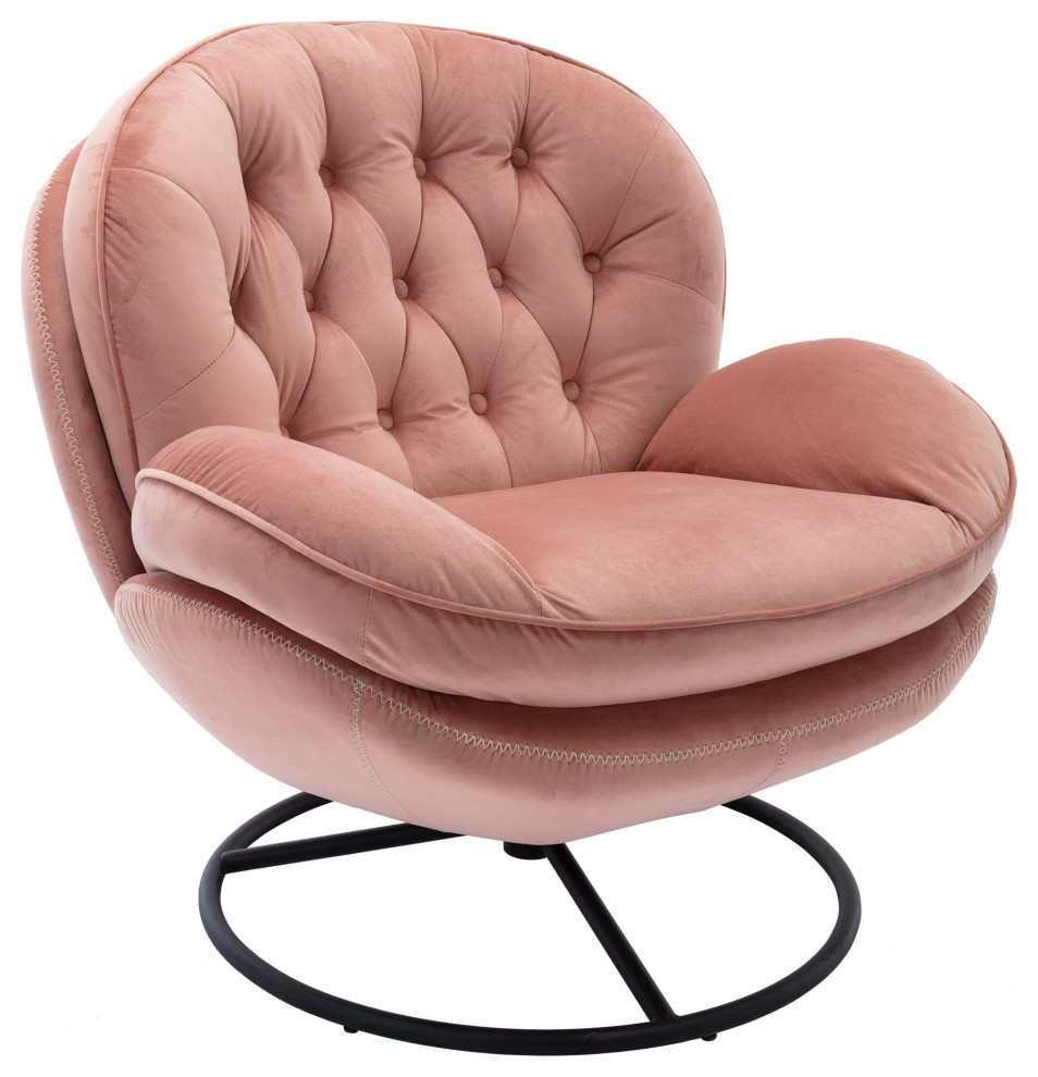 IA7003 Amelia Accent Chair  Pink   Contemporary   Armchairs And Accent Chairs   by IDEAZ International  LLC  Houzz