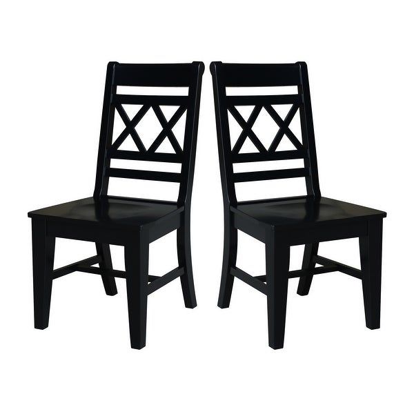 Double X-Back Chair， Set of Two