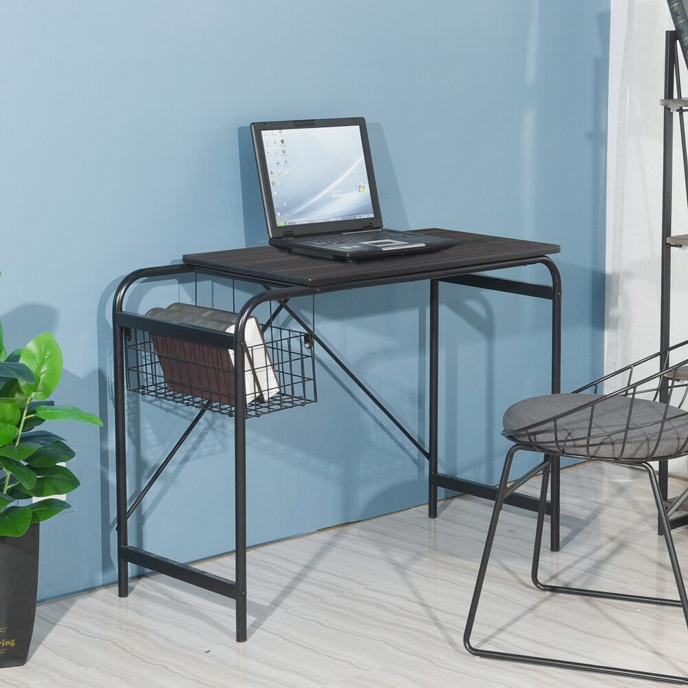 Modern Style Computer Desk/ Home office desk With Wire Storage Basket Easy Assembly Suitable for Home and Business Ect