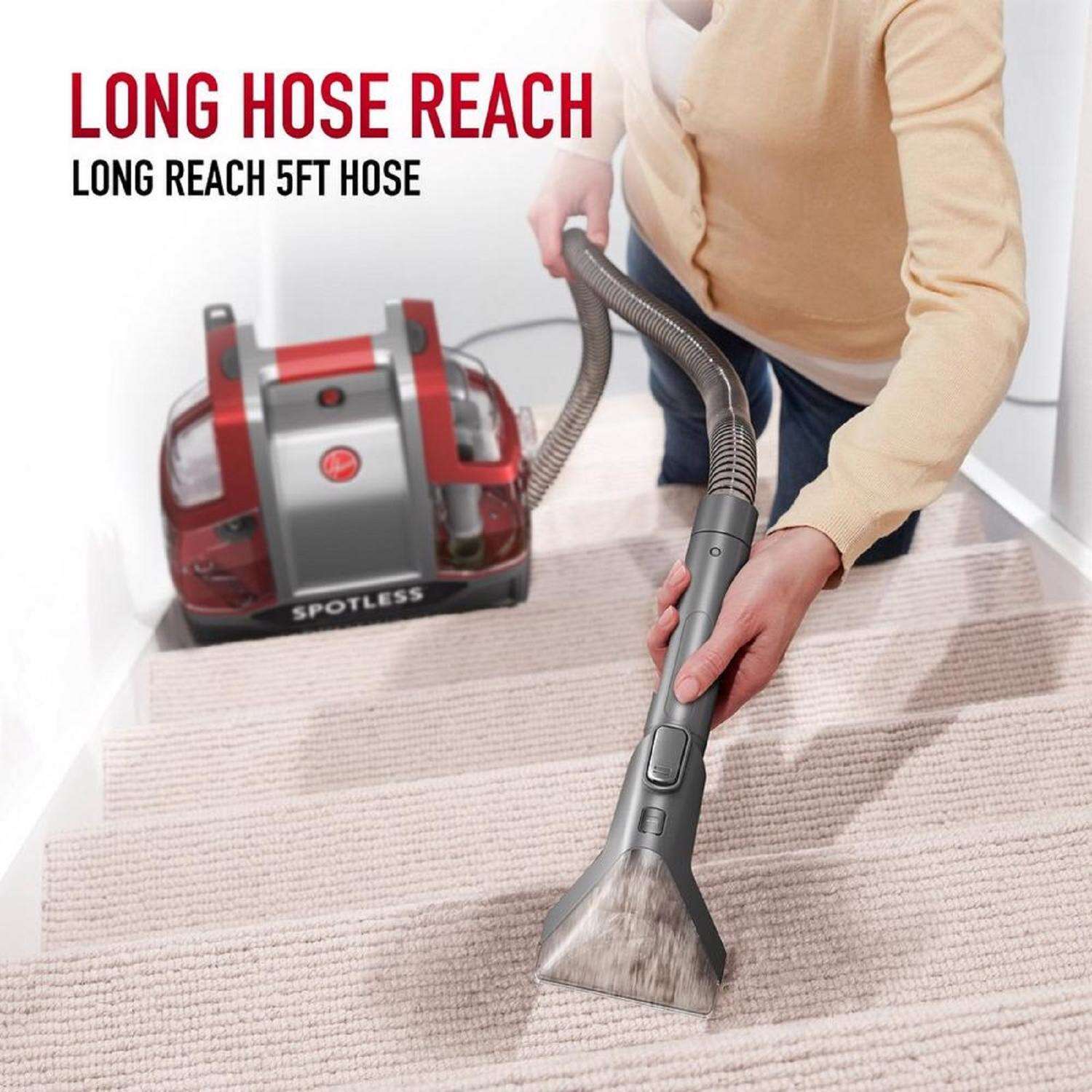 Hoover Spotless Bagless Spot Lifter Carpet Cleaner 3.5 amps Standard Red