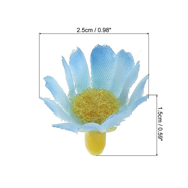 50Pcs 0.98 Artificial Silk Sunflower Flower Heads Fake Flowers DIY