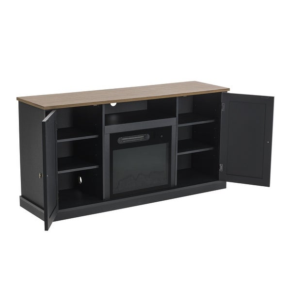 54 in. TV Stand Console for TVs up to 60 in. with Electric Fireplace - 54