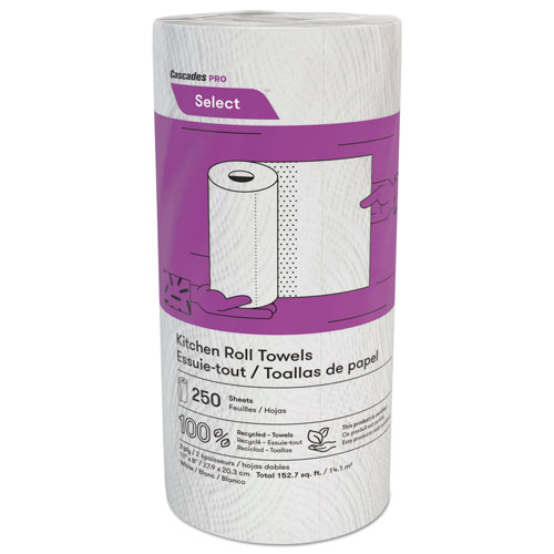 Cascades Select Kitchen Roll Towels | 2-Ply， 8 x 11， 250