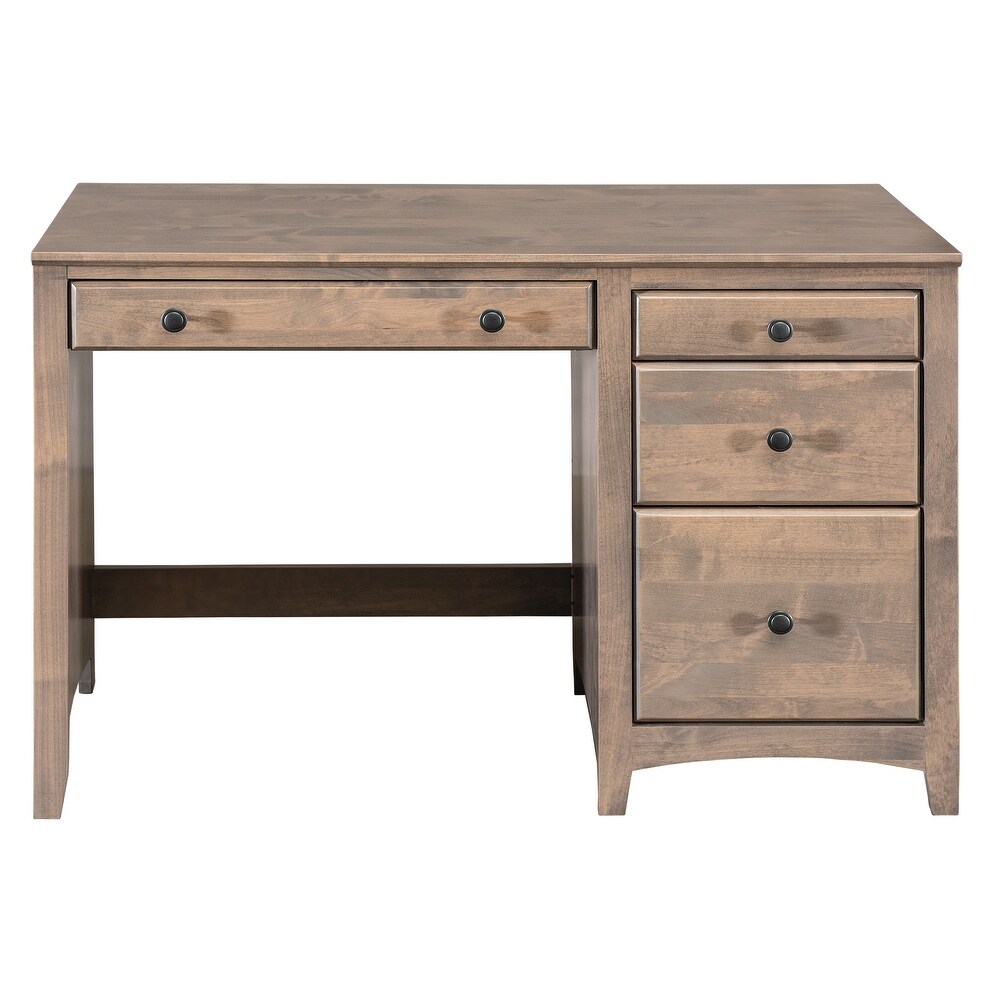 Coder Crossing Solid Wood 4 Drawer Desk