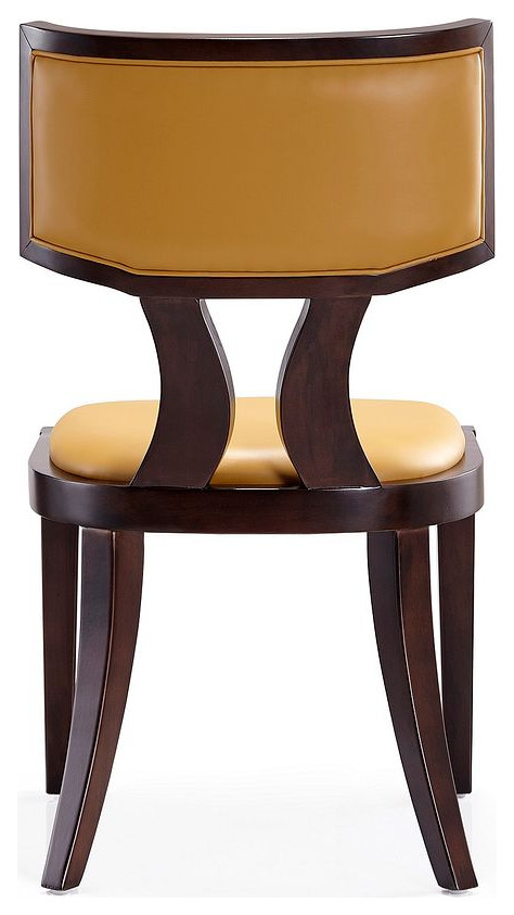 Pulitzer Dining Chair  Set of 2  Pearl White/Walnut   Transitional   Dining Chairs   by Kolibri Decor  Houzz