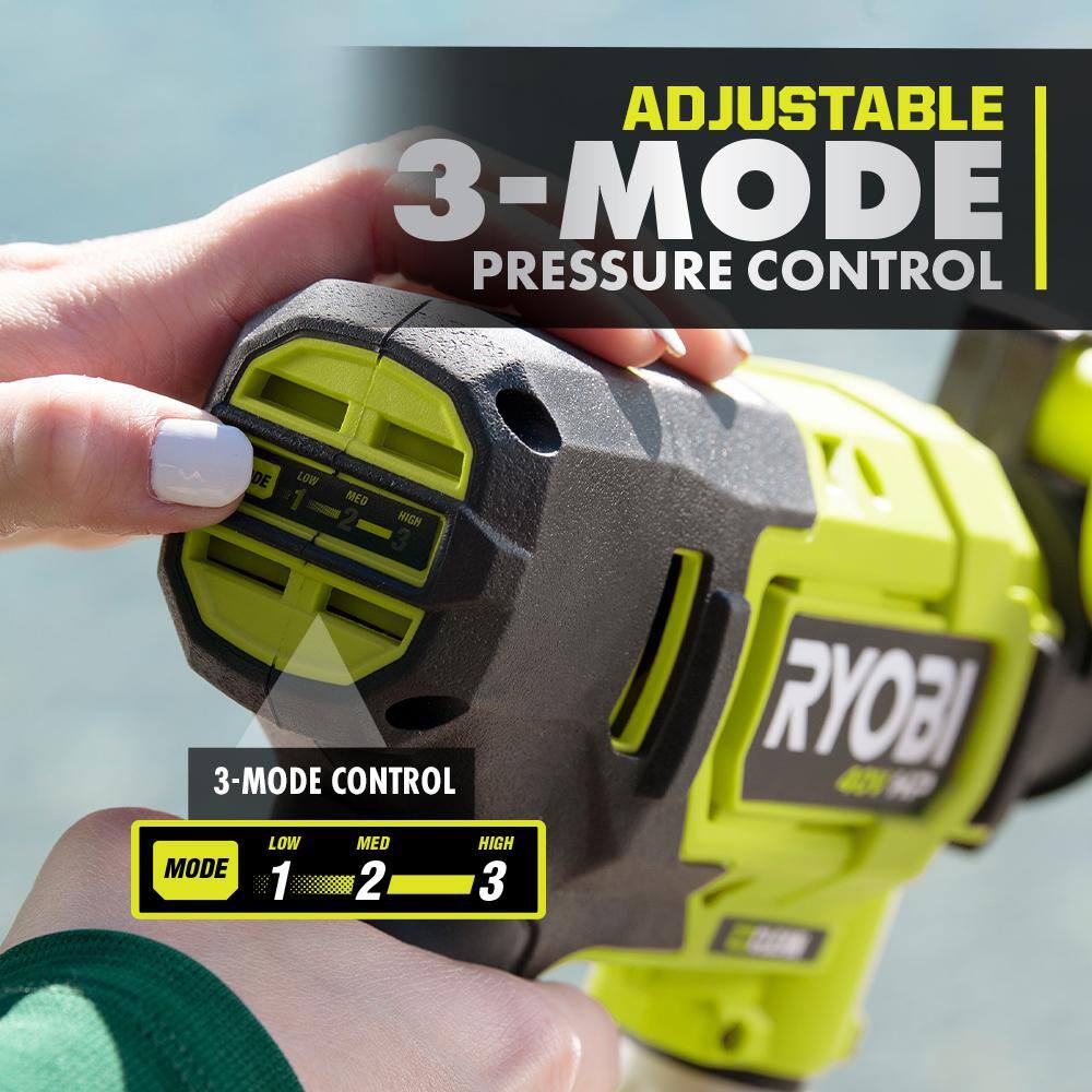 RYOBI 40V HP Brushless EZClean 600 PSI 0.7 GPM Cold Water Electric Power Cleaner (Tool-Only) RY124050