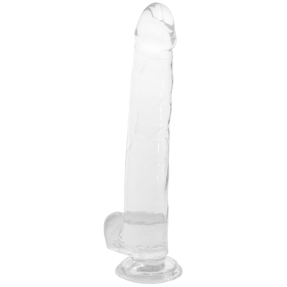 Size Queen 10 Inch Jelly Dildo in Clear