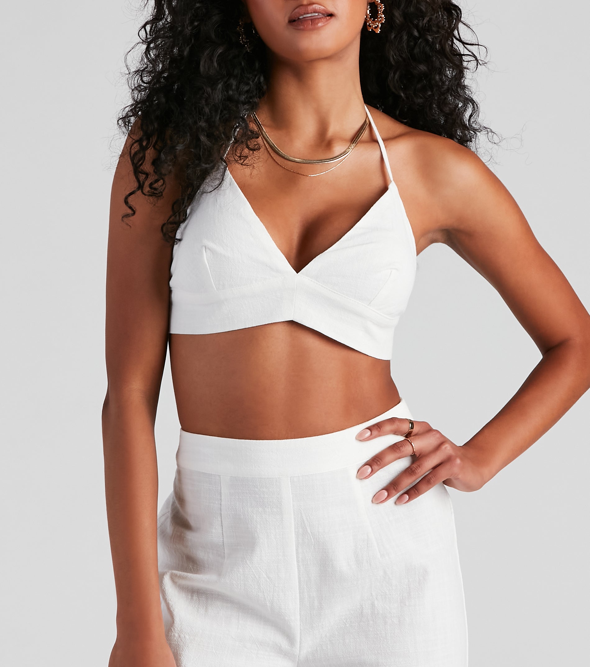 Whisked Away Halter Crop Top