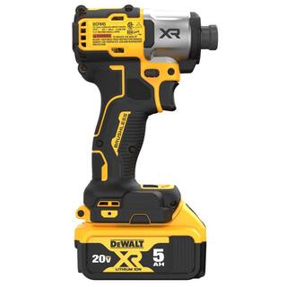 DW 20-Volt Maximum XR Lithium-Ion Cordless Brushless 14 in. 3-Speed Impact Driver Kit with 5.0 Ah Battery Charger and Bag DCF845P1