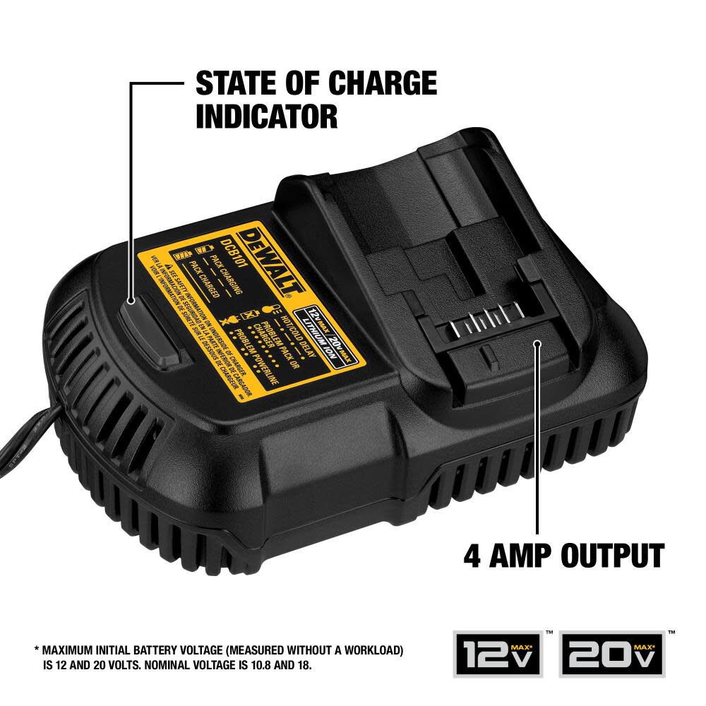 DEWALT 20V MAX 5.0 Ah Battery Charger Kit with Bag DCB205CK from DEWALT