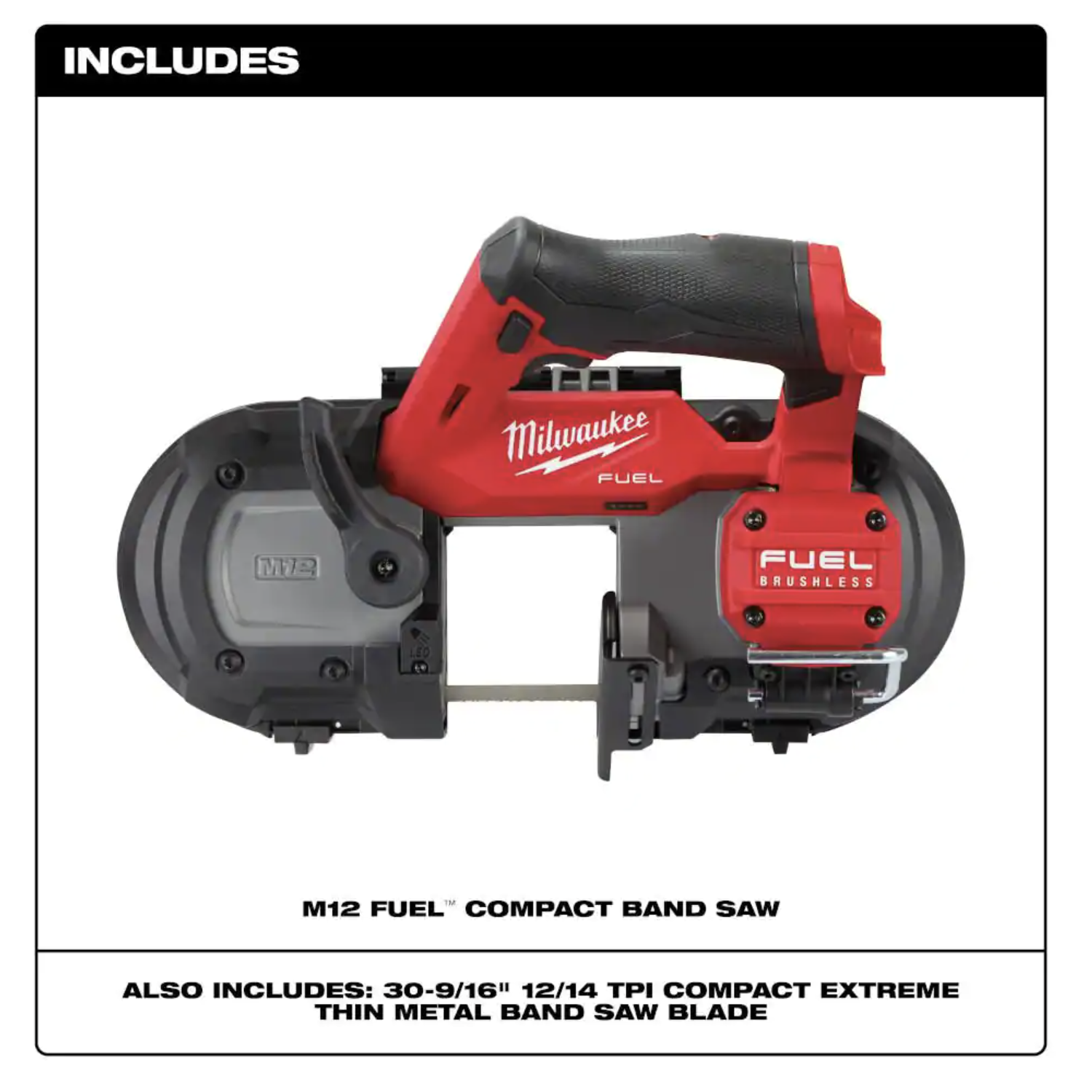 Milwaukee M12 FUEL 12-Volt Lithium-Ion Cordless Compact Band Saw， Tool-Only (2529-20)