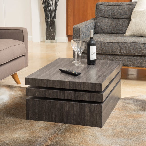 Carson Rotating Wood Coffee Table by Christopher Knight Home