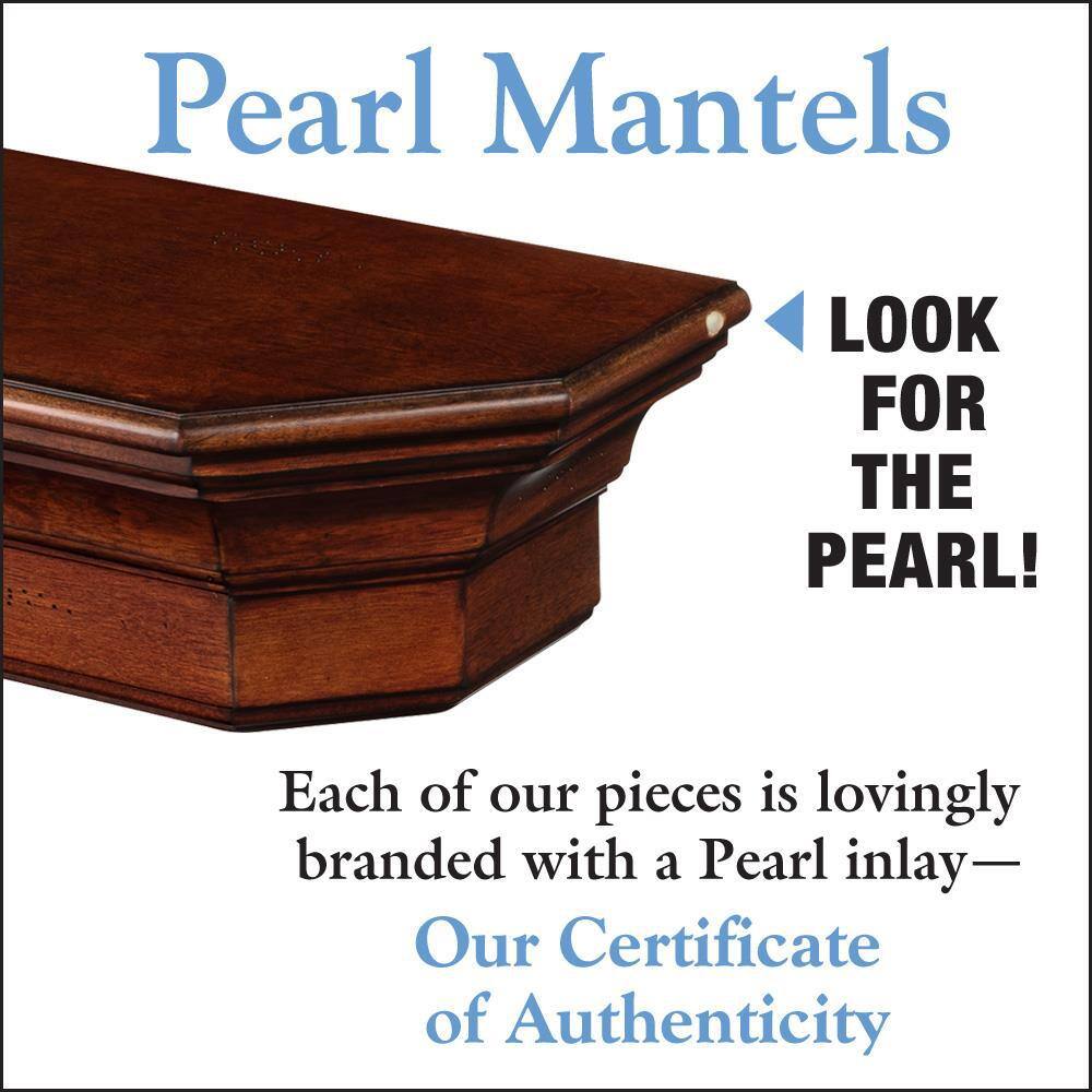 Pearl Mantels 5 ft. Distressed Cherry Cap-Shelf Mantel RPS6049070D