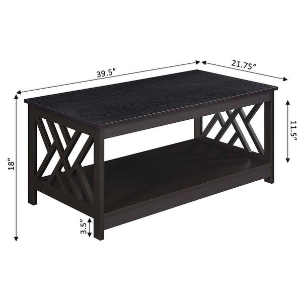 Titan Coffee Table with Shelfand#44