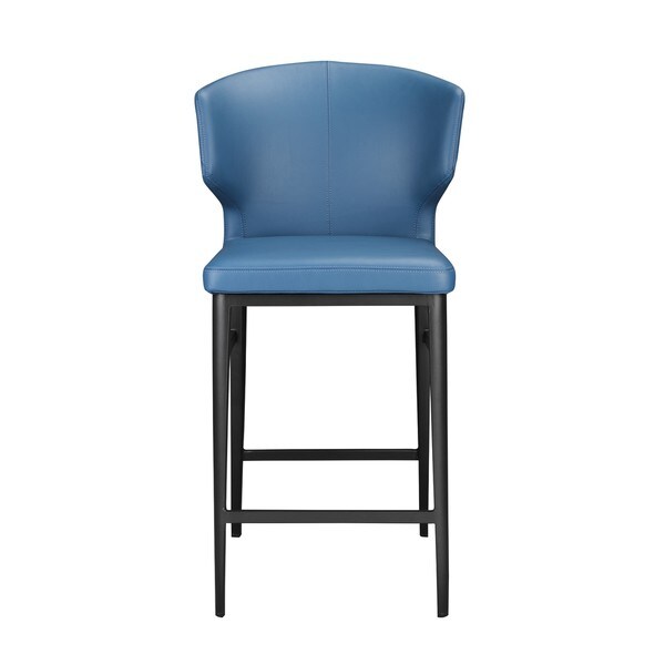 Aurelle Home Mid Century Modern Blue Counter Stool