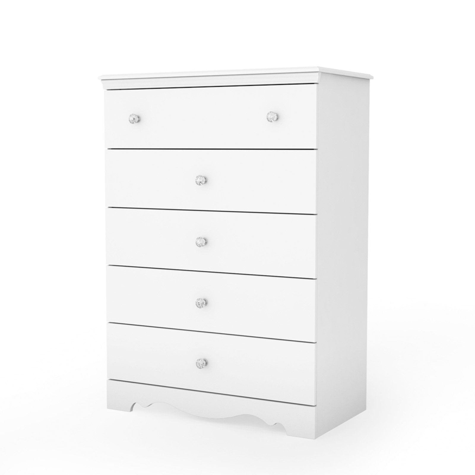 South Shore Crystal 5-Drawer Chest, Pure White