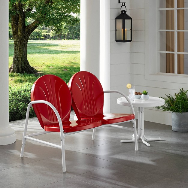 Griffith 3pc Outdoor Conversation Set Red Crosley