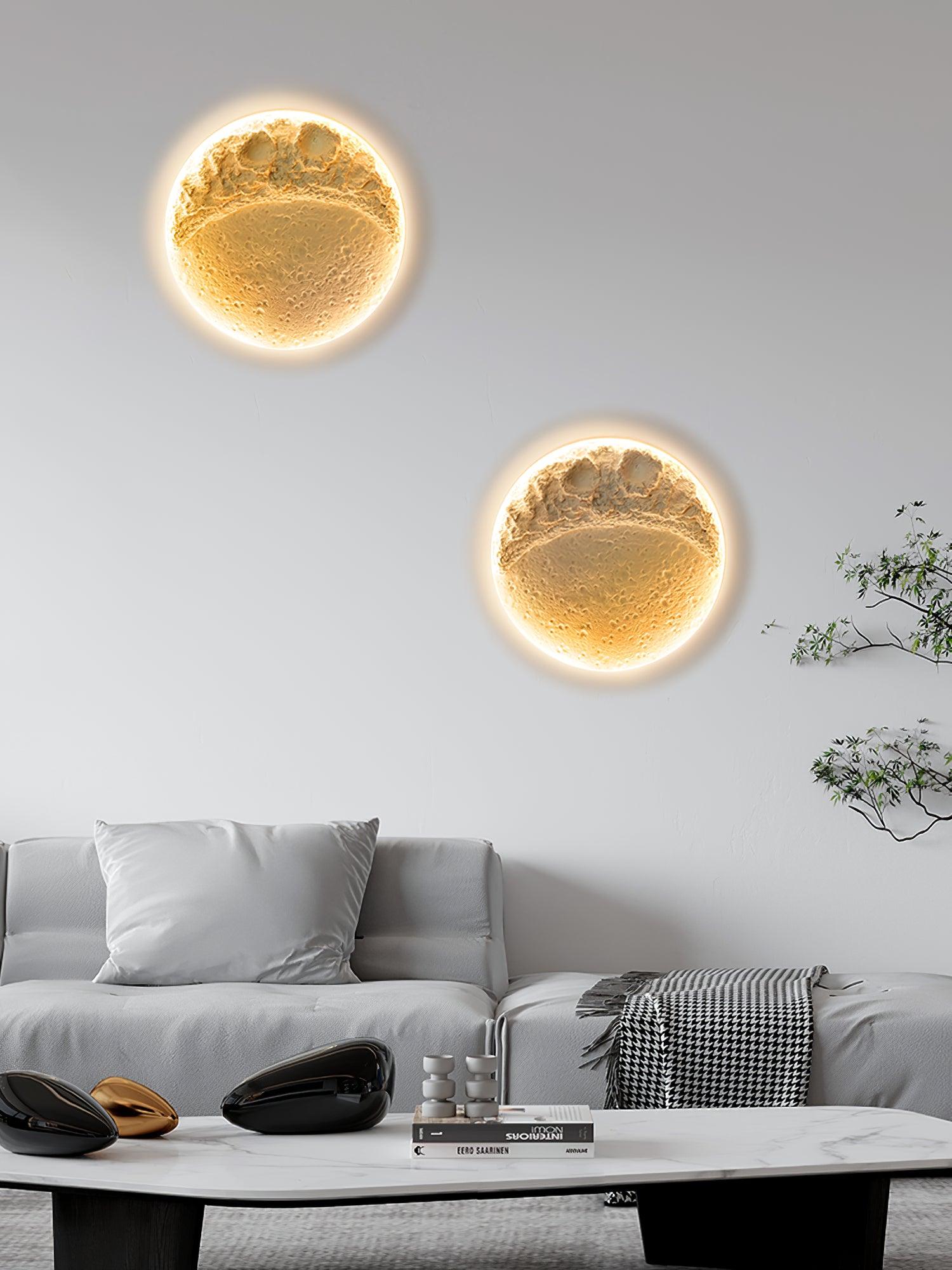 Gypsum Moon Wall Lamp