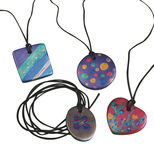 S S Worldwide Bisque Pendant Necklaces Craft Kit