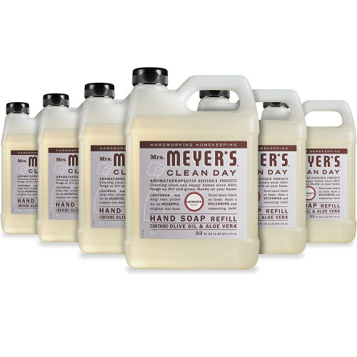 Mrs. Meyer's Clean Day Liquid Hand Soap， Lavender， 33 oz， 6/Carton (651318)