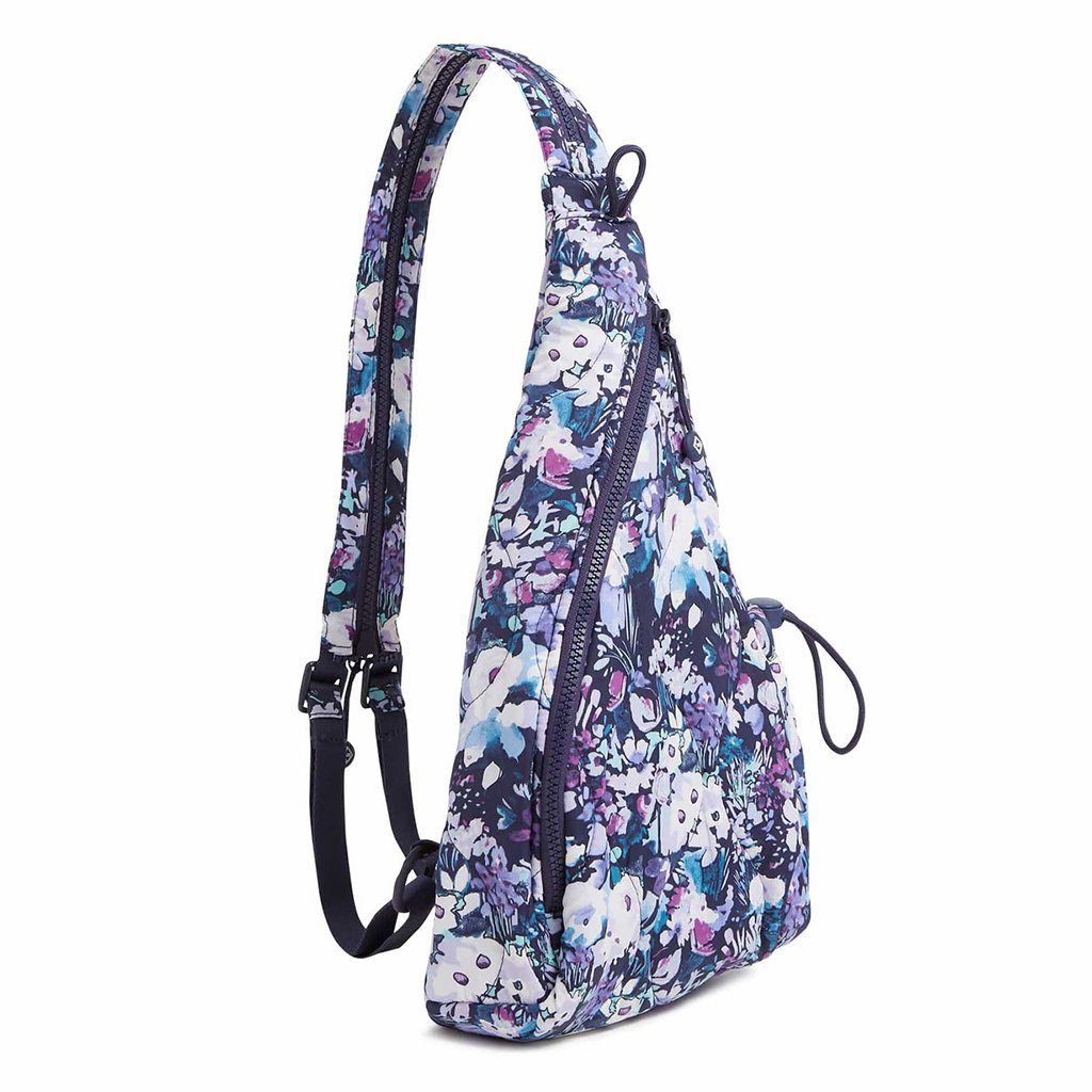 Vera Bradley  Featherweight Sling Backpack in Artist's Garden Purple