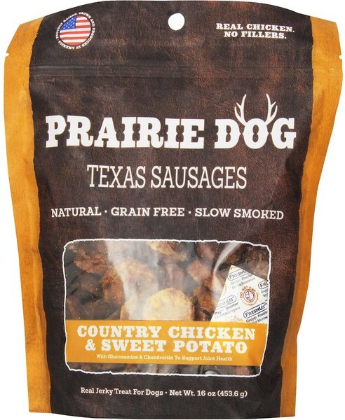 Prairie Dog Texas Sausages Country Chicken and Sweet Potato Grain-Free Dog Treats