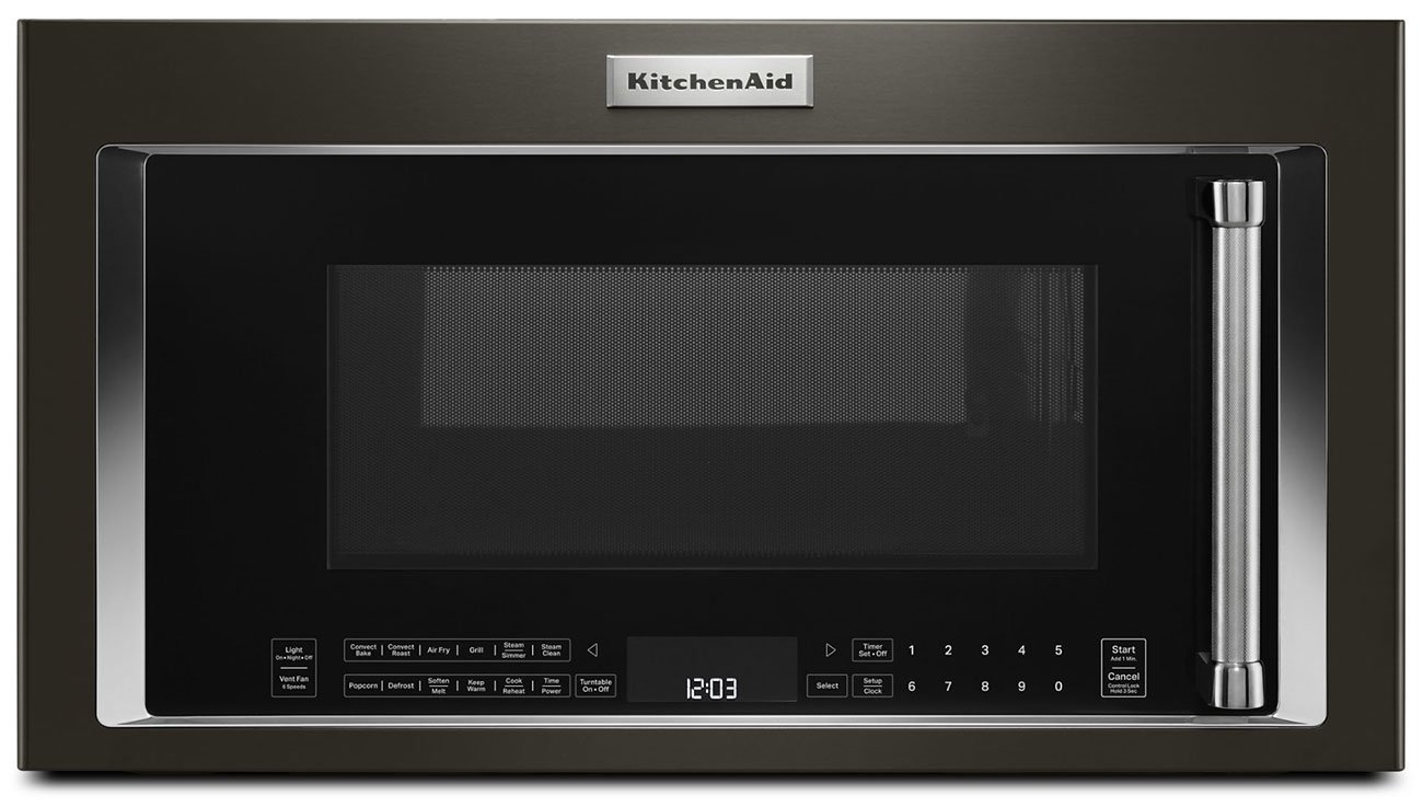 KitchenAid 1.9 Cu. Ft. PrintShield Black Stainless Steel Over-The-Range Convection Microwave With Air Fry Mode