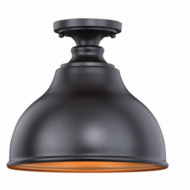 Vaxcel Delano 1 Light Flush Mount Oil Burnished Bronze