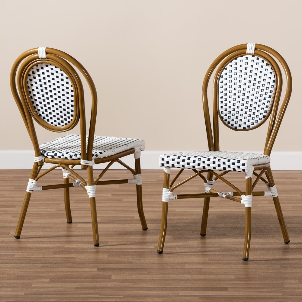 Indoor and Outdoor Stackable Dining Chair 2 Piece Set by Baxton Studio